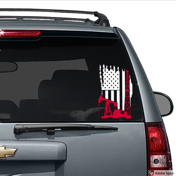 2 DRILL OIL FIELD DECAL Stickers For Car Window Bumper Laptop Truck Jeep