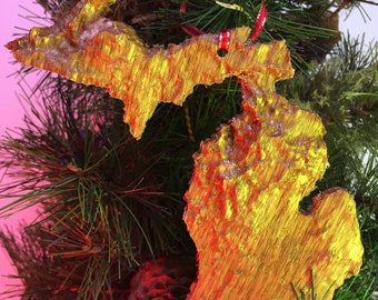 Topografisches Ornament von Michigan