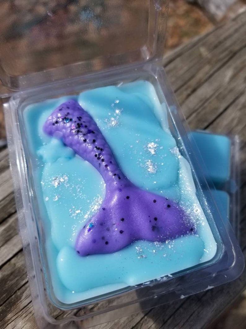 Clamshells Indie Wax Melts Ocean Scent Candle Melts Glitter Wax Melts Hand Poured Wax Summer Fragrance Wax Tarts Mermaid Wax Melts