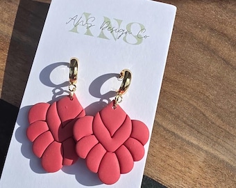 Laurel Braided Polymer Clay Earrings: Handmade Lightweight Statement Jewelry, Hypoallergenic