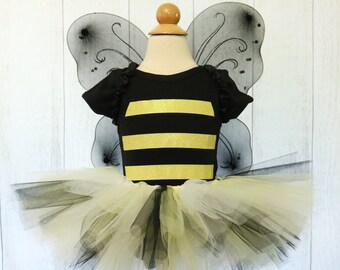 Disfraz de abejorro bebé para Halloween: tutú, alas y diadema