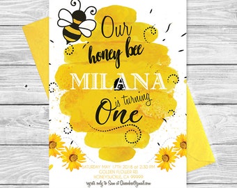 bee invitations etsy