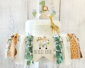 Jungle Safari High Chair Banner Baby Safari Birthday Decoration Baby Safari Jeep Highchair Banner First Birthday Baby Safari Party Wild One