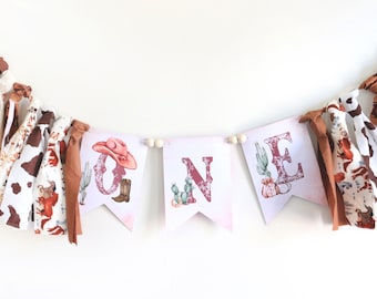First Rodeo High Chair Banner: Western Cowboy 1st Birthday