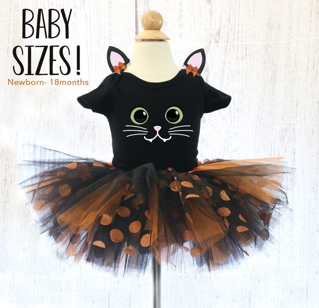 Baby Black Cat Tutu Costume Infant Outfit Black Cat Baby Halloween