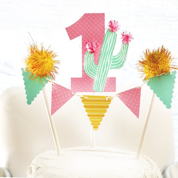 Cactus Cake Toppers Etsy