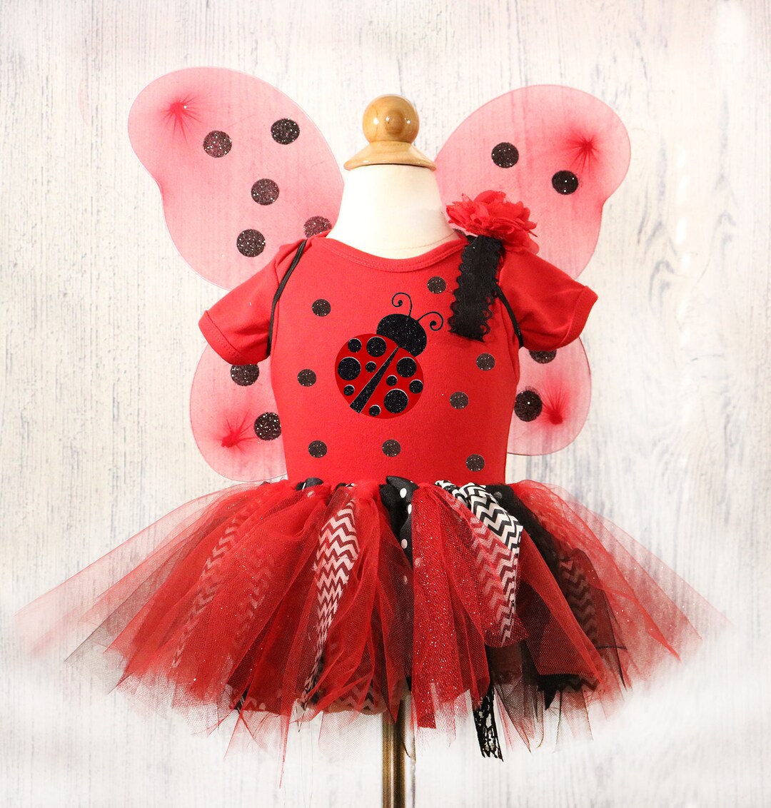 Ladybug Tutu Costume Outfit Ladybug Halloween Costume, Girl, Ladybug