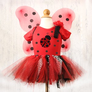 Ladybug Tutu Costume Outfit Ladybug Halloween Costume, Girl, Ladybug Costume, Cute Baby Ladybug Costume.