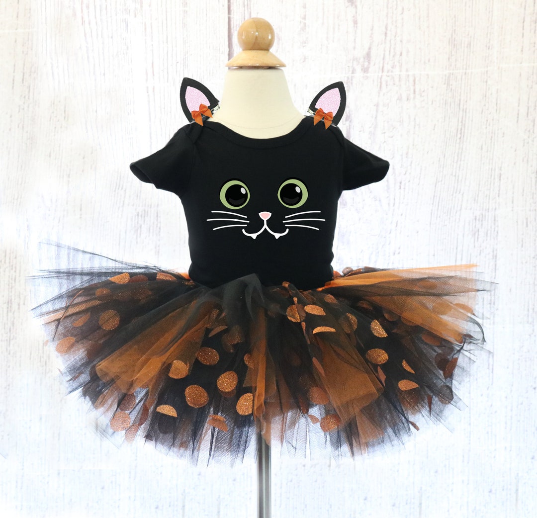 Black Cat Tutu Costume Toddler and Kids Outfit Black Cat Halloween