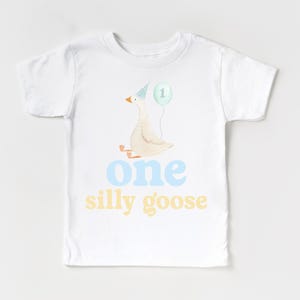One Silly Goose  Birthday Shirt Baby Boy First Birthday t-shirt Lucky Duck 1st Birthday First Birthday Bodysuit Boy Birthday Tee Silly Goose