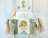 Jungle Safari High Chair Banner Neutral Safari Birthday Decoration Safari Highchair Banner First Birthday Baby Safari Party Wild One