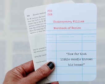 Shakespeare Library Card Funny Shakespeare Birthday Card, William Shakespeare, Birthday Card ...