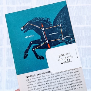 Carte d'anniversaire constellation, livre d'astronomie, carte du ciel, cadeau astronome, anniversaire astrologie, taureau, lion, gémeaux, signe du zodiaque, amoureux des livres