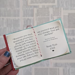 CUSTOM Book Ornaments, Book Club Gift, Baby&#39;s First Christmas, Personalized Gift, Book Lover Ornament, Bookish Gift, Reader, Geeky Gift