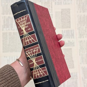 Red Tweed Journal, Readers Digest Book Cover, Handstitched Lined Notebook