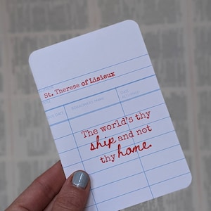 Religious Encouragement Sympathy Cards, Catholic Saint Quotes, St. Therese, St. Augustin Quotes, Catholic Cards, Library, Bookology