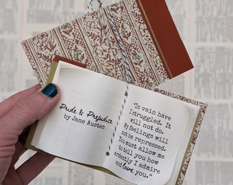 Jane Austen Pride & Prejudice Book Ornaments, Book Club Gift,  Book Lover Ornament, Bookish Gift, Reader, Bookology Co.