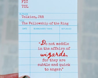 Fantasy Bookmarks with JRR Tolkien Quotes, Book Lover, Bookology Co., Bookish Gift, Geeky Gift