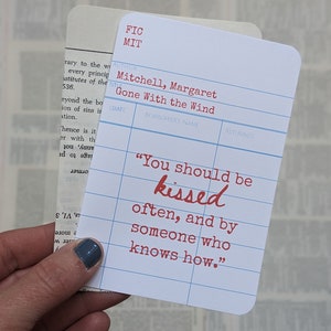 Gone With the Wind Anniversary Card, Margaret Mitchell, Rhett Butler Book Quote, Love, Wedding Card, Book Lover, Valentines Card,  Bookology