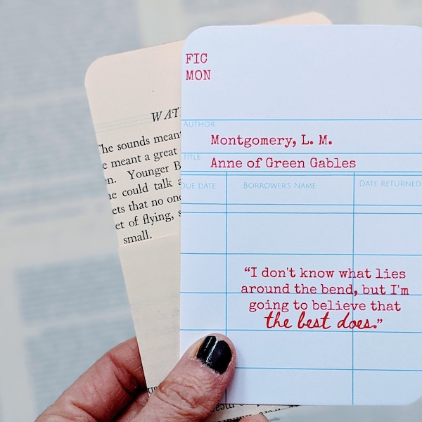 Anne of Green Gables Card, LM Montgomery Quote, Book Lover Gift