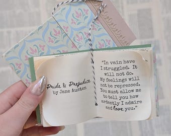 Adornos del libro Orgullo y prejuicio de Jane Austen, regalo para clubes de lectura, adorno para amantes de los libros, regalo para lectores, Bookology Co.