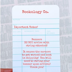Custom Bookish Birthday Banner | Next Chapter Party Decor | Vintage Book Page Bunting image 10