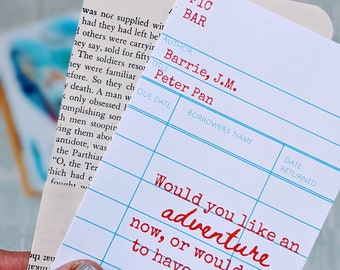 Peter Pan Library Card Bookmark, Bookish Gift