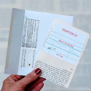 Faire-parts personnalisés pour carte bibliothèque de remise des diplômes, fête d'anniversaire, faire-part personnalisé, fête pour amoureux des livres, baby shower bibliothèque, anniversaire sur le thème du livre image 4