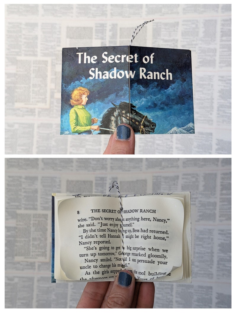 Nancy Drew Book Ornaments from Vintage Books, Bookish Gift, Teacher, Book Lover, Reader Gift, Christmas Ornaments, Book, Bookology Co Shadow Ranch