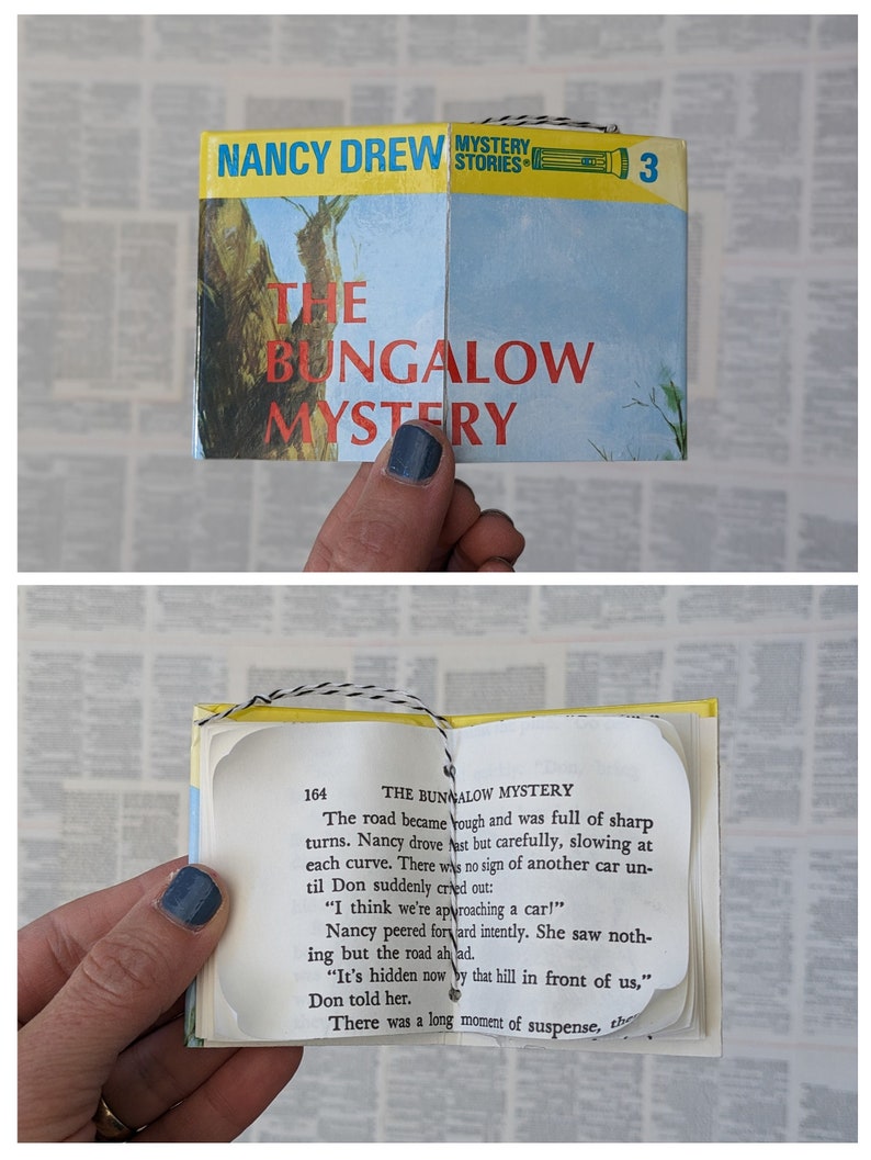 Nancy Drew Book Ornaments from Vintage Books, Bookish Gift, Teacher, Book Lover, Reader Gift, Christmas Ornaments, Book, Bookology Co Bungalow Title