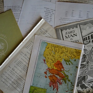 Travel Ephemera, Scrapbook Elements, Mixed Media, Collage Papers, Ephemera, Vintage Maps,  Travel Journal, Junk Journal Supplies, Scrapbook
