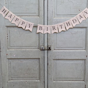 Happy Birthday Mini-banner, Mantel Decor, Party Bunting, Book Page Banner, Bookish Gift, Book Lover, First Birthday, Bookology
