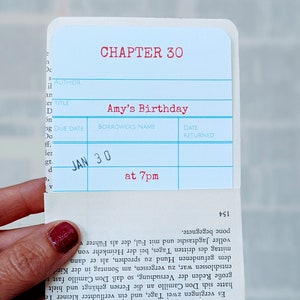 Faire-parts personnalisés pour carte bibliothèque de remise des diplômes, fête d'anniversaire, faire-part personnalisé, fête pour amoureux des livres, baby shower bibliothèque, anniversaire sur le thème du livre image 6