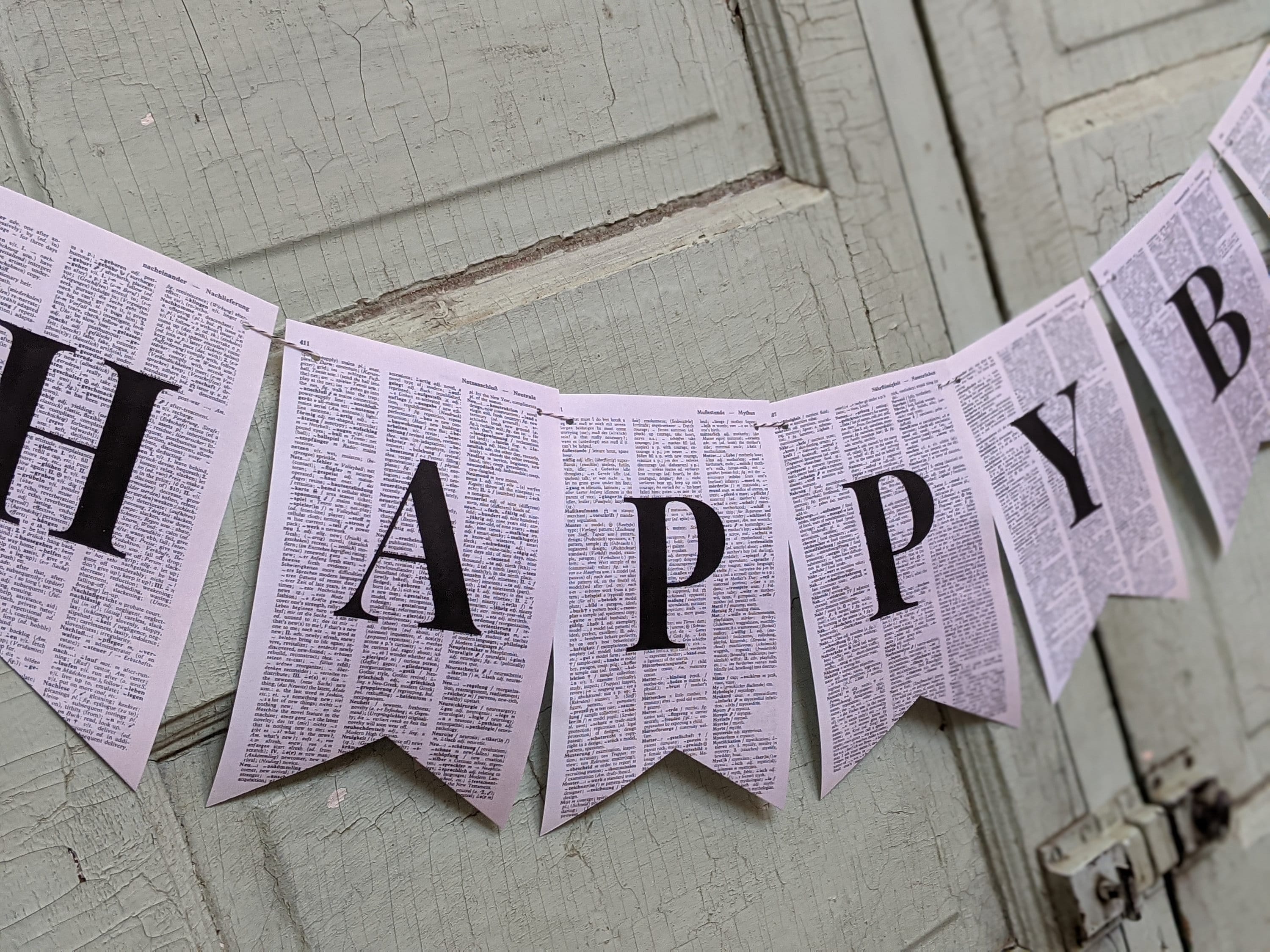 PDF Printable Book Page Birthday Banner Bookish Party Decor - Etsy