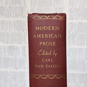 Modern American Prose Vintage Red Book, 1934, Book Decor, Red Book Stack, Book Lover Gift, Literary, Bookish Gift, Book Collection Bookology