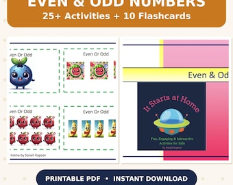 Even & Odd Numbers Activities for Kids, 25+ Printable Math Worksheets (Digital Download)