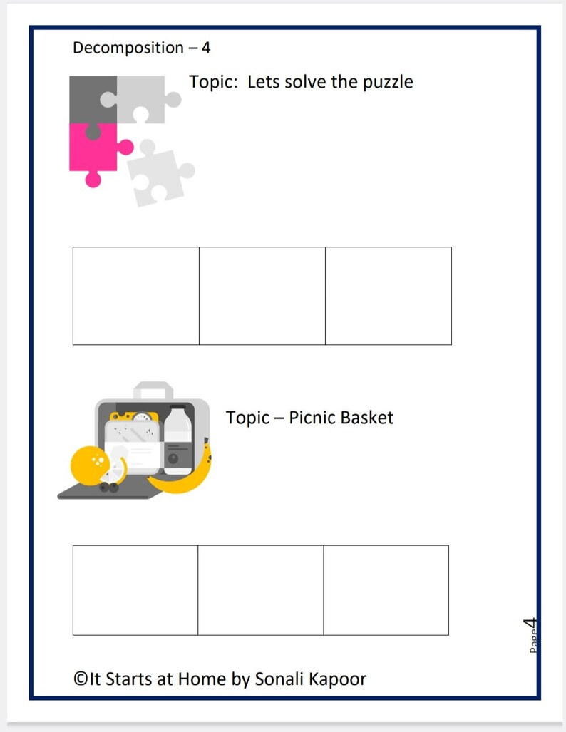 50 Coding Worksheets for Kids Education no Computer Decomposition ...