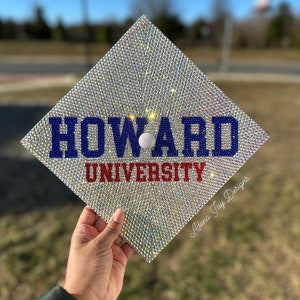 Custom Bling Mortarboard Topper| Custom Rhinestone Graduation Cap| Bling Grad Cap Topper| Custom Bling Grad Cap| Bling Graduation Cap