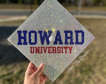 Custom Bling Mortarboard Topper| Custom Rhinestone Graduation Cap| Bling Grad Cap Topper| Custom Bling Grad Cap| Bling Graduation Cap