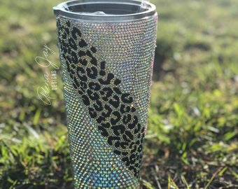Custom leopard Print Blingg Tumbler Order- PLEASE READ