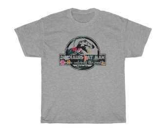 Unicorn Riding Dinosaur Wrong Park Men T-Shirt White Cotton S-6XL