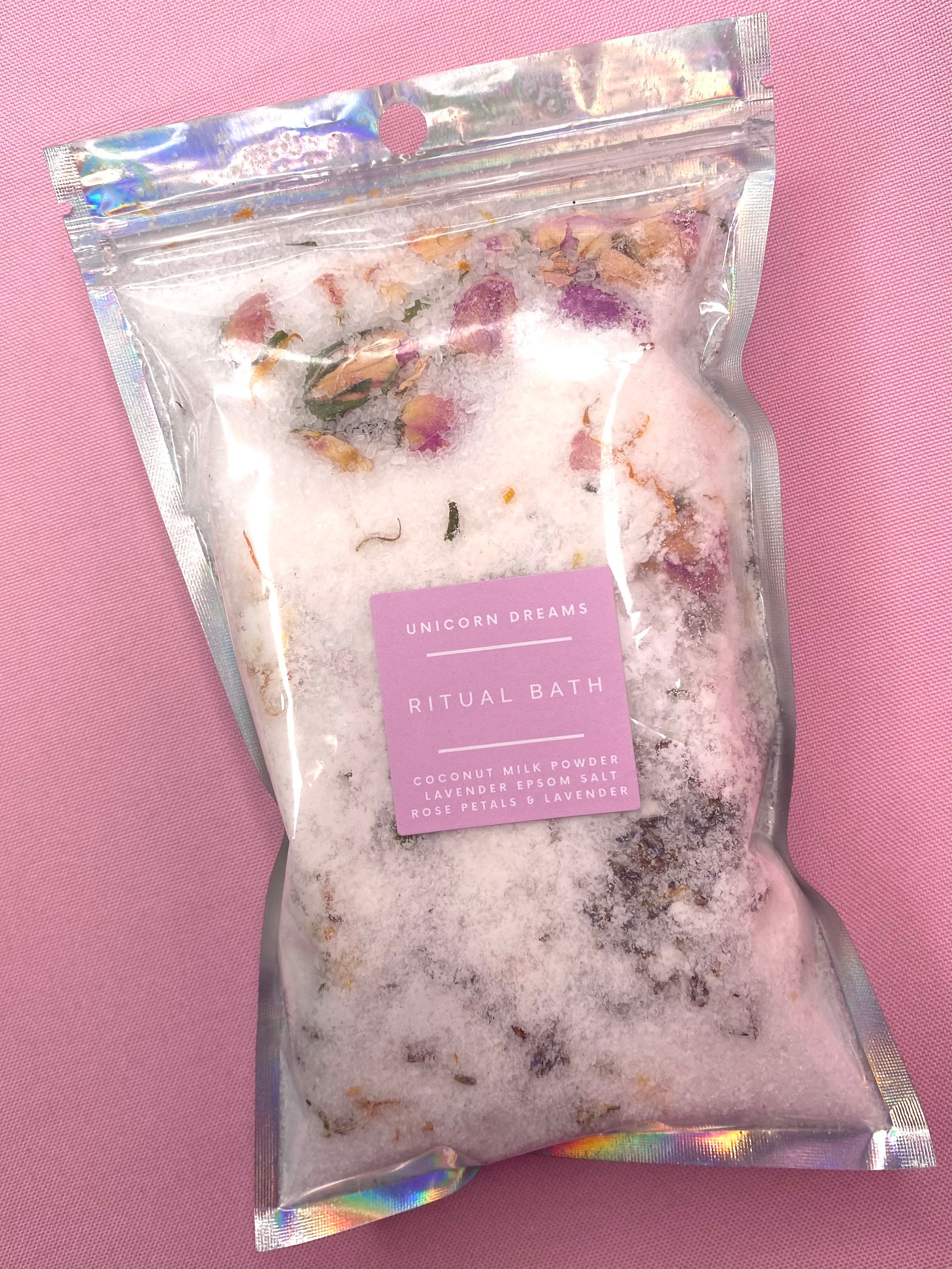 Ritual Coconut Milk Bath With Epsom Lavender and Rose Petals Etsy Canada