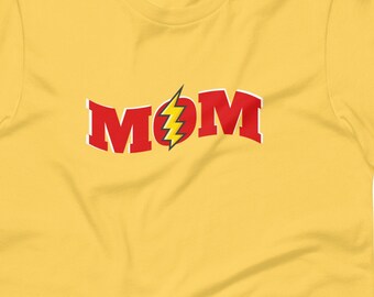 Mom Lightning Bolt Short-Sleeve Unisex T-Shirt,mom mimi gigi aunt,mother's day