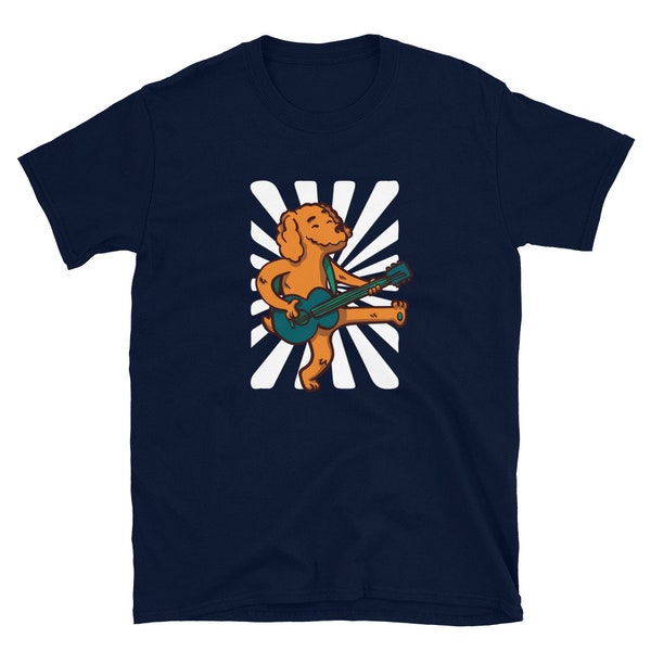 Funny Guitar DOOD Golden Doodle Lovers Dog Rock Star Gildan T-Shirt