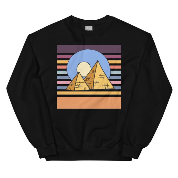 Egypt Pyramid Sunset Unisex Sweatshirt Gradient Design Etsy