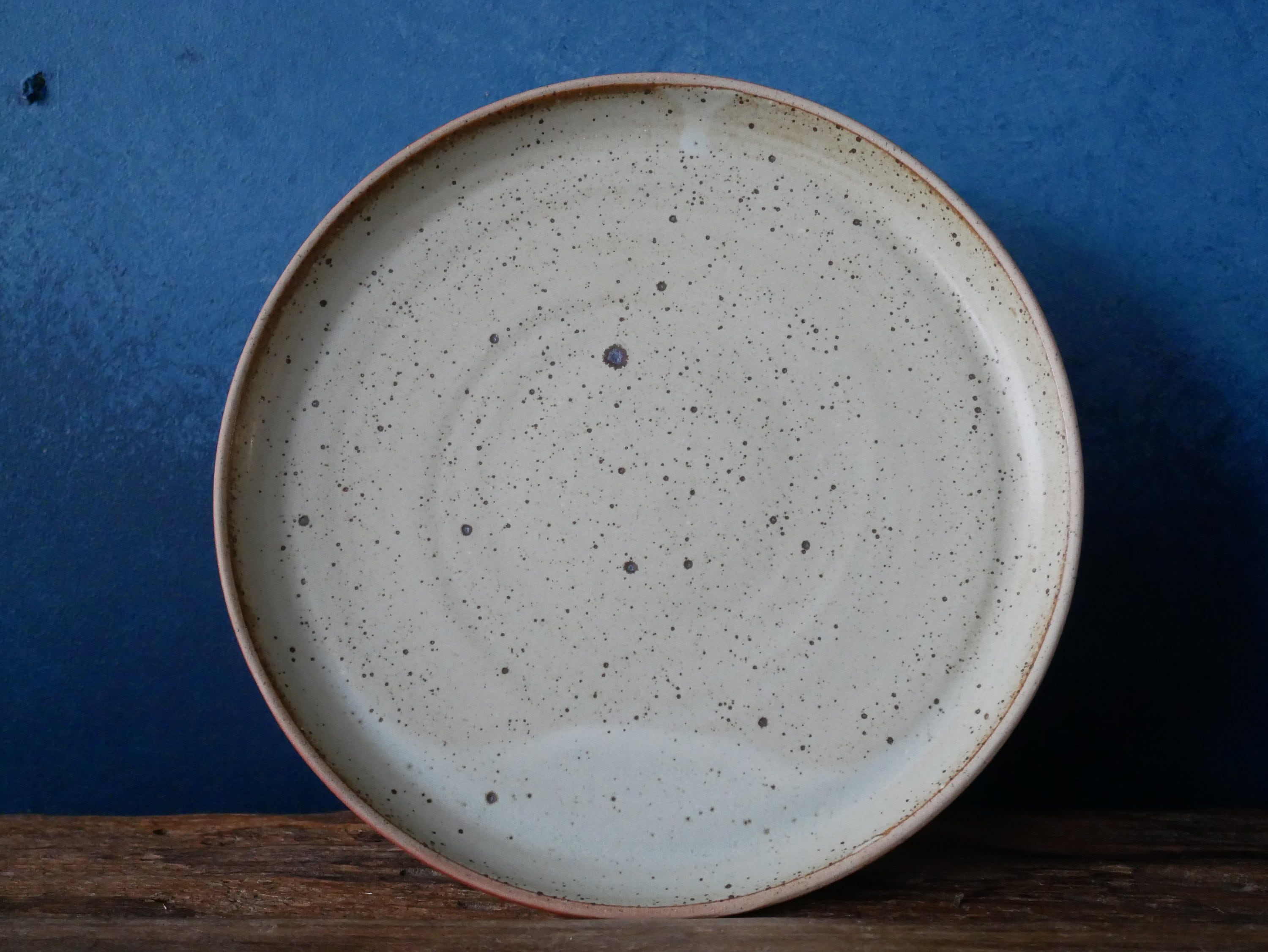Hand thrown Natural Speckled ceramic plates. Round Shape Etsy