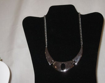 Celebrity Silver Tone 70's Choker Necklace in Amazing Shape!