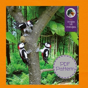 The Spotted Woodpecker PDF pattern & Turorial in English