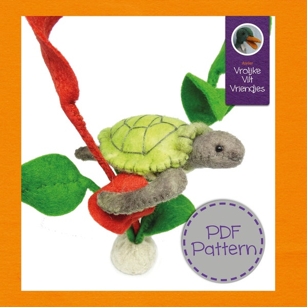 Turtle and aquatic plant pdf Pattern & Tutorial