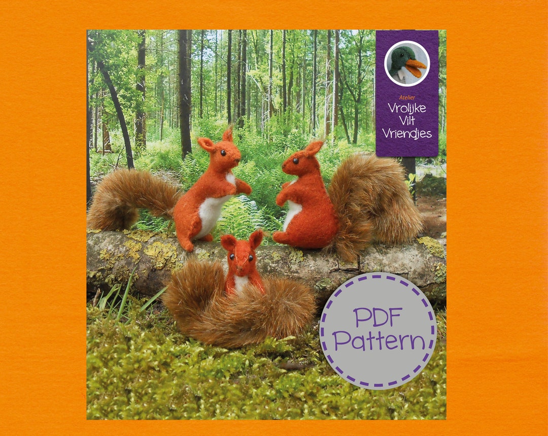 Square Squirrel Pattern Squirrel PDF Pattern & Tutorial - Etsy